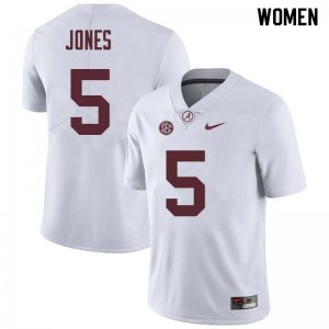 NCAA Women's Alabama Crimson Tide #5 Cyrus Jones Stitched College Nike Authentic White Football Jersey RY17D80MC